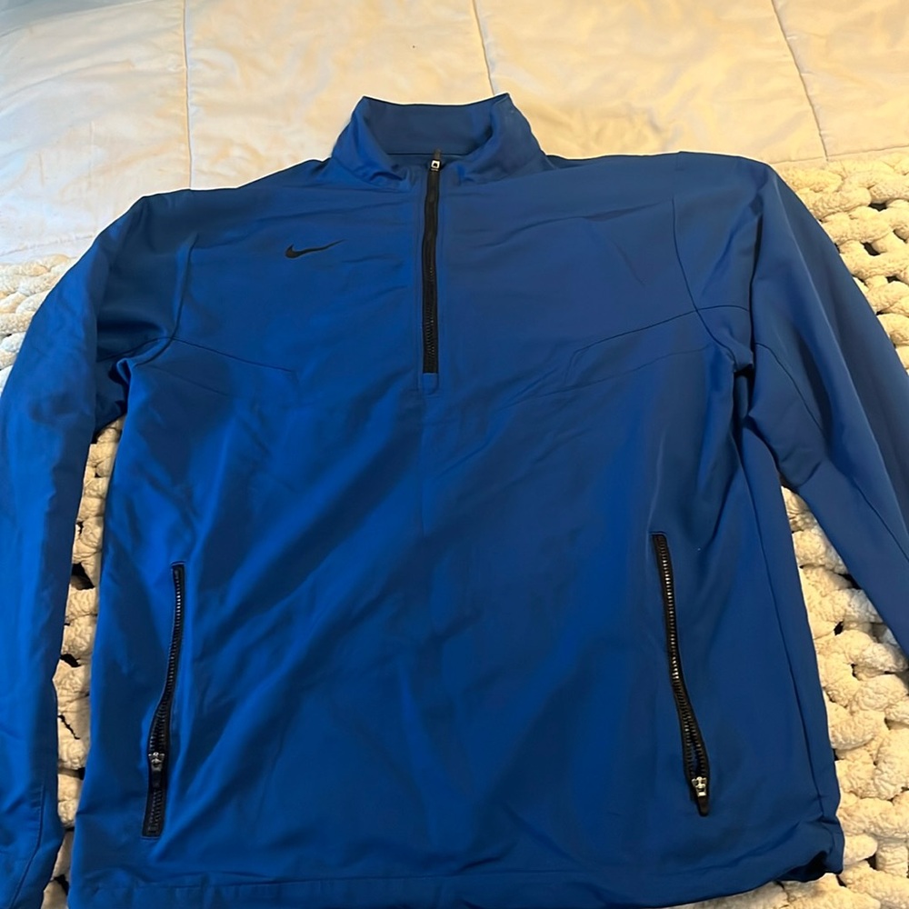 Men’s Small Nike Golf Dri Fit Royal Blue Quarter Zip